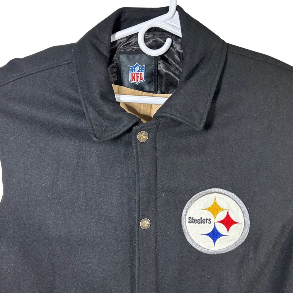 Pittsburgh Steelers‎ 5 Time Super Bowl Champions Varsity Jacket XL Leather Wool